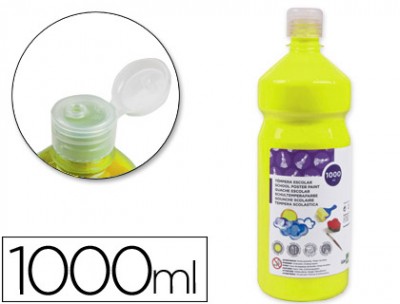 GUACHE ESCOLAR LIDERPAPEL 1000 ML AMARELO LIMAO