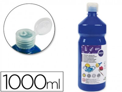 GUACHE ESCOLAR LIDERPAPEL 1000 ML AZUL MARINHO