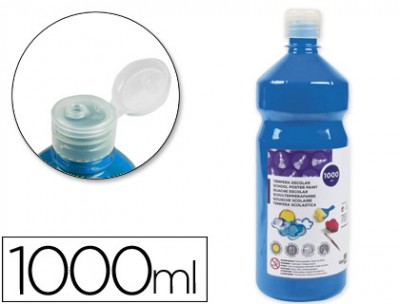 GUACHE ESCOLAR LIDERPAPEL 1000 ML AZUL