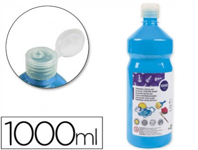 GUACHE ESCOLAR LIDERPAPEL 1000 ML TURQUEZA