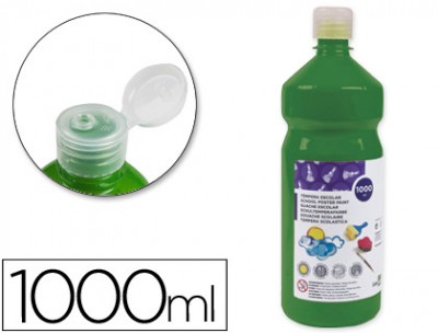 GUACHE ESCOLAR LIDERPAPEL 1000 ML VERDE ESC.