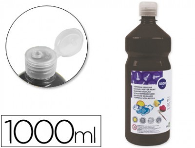 GUACHE ESCOLAR LIDERPAPEL 1000 ML PRETO