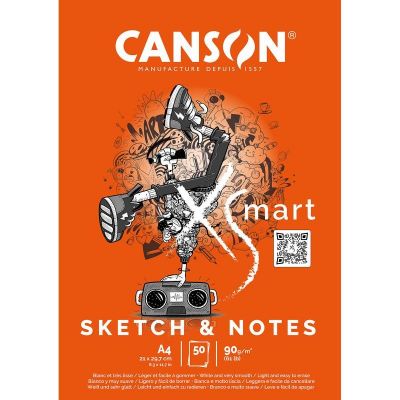 BLOCO CANSON XSMART 50F A4 90G SKETCH  NOTES
